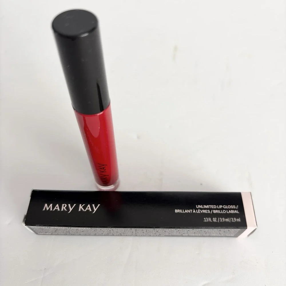 New In Box Mary Kay Unlimited Lip Gloss Iconic Red 153475